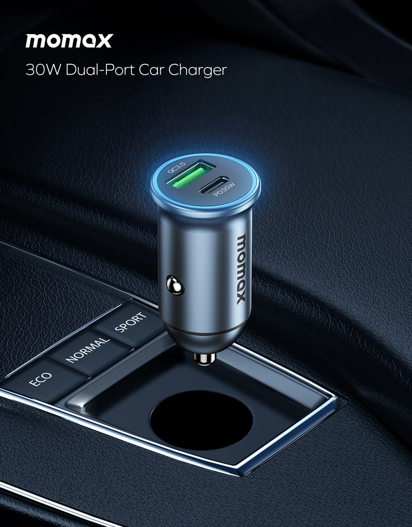 MOMAX MOVE 30W DUAL PORT CAR CHARGER - ALAMAT