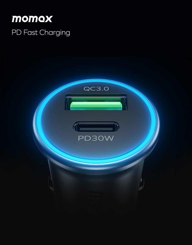MOMAX MOVE 30W DUAL PORT CAR CHARGER - ALAMAT