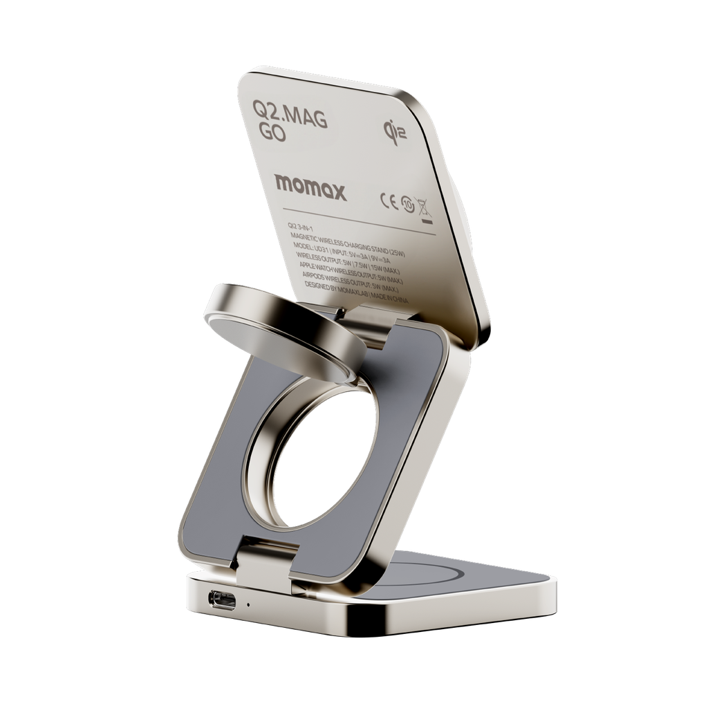 momax q mag dual 2 dual magnetic wireless charging stand