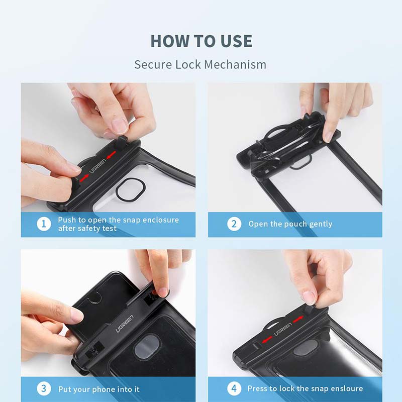 Ugreen 2 Pack Waterproof Cell Phone Case.