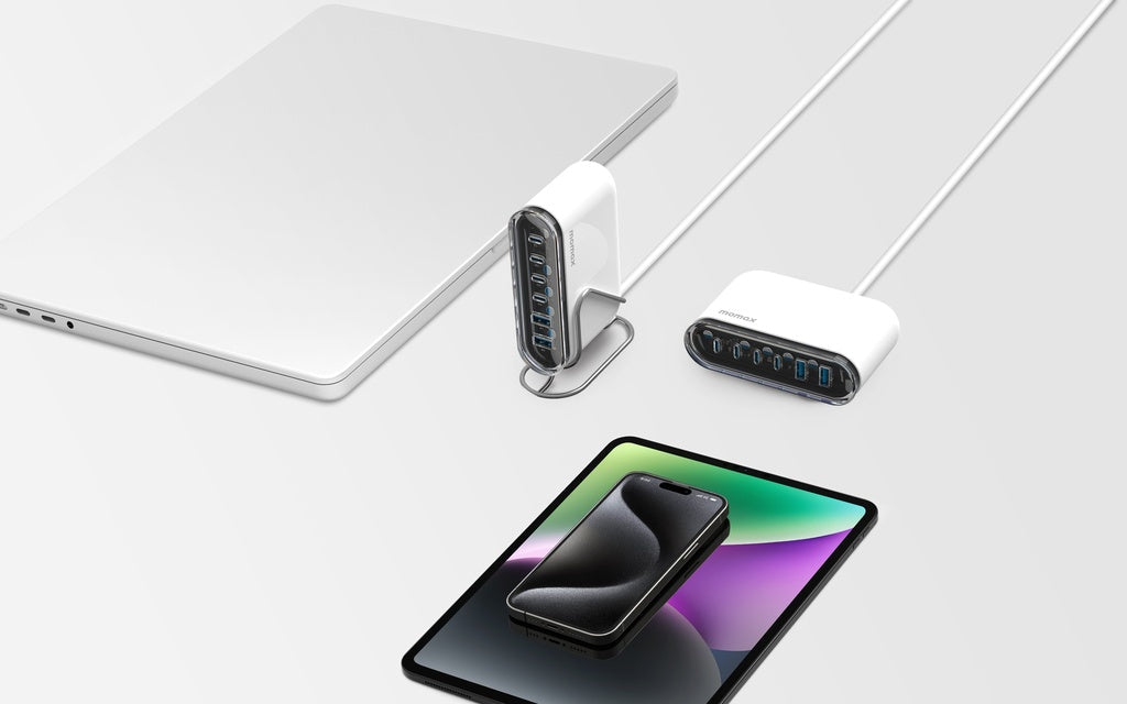 MOMAX 1-CHARGER FLOW PLUS PD 120W 6 PORTS GAN DESKTOP CHARGER - ALAMAT