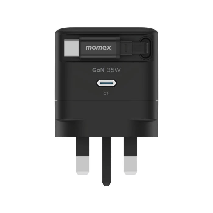 1-Charge+ 1-Port GaN Charger With Built-In USB-C Cable 35W