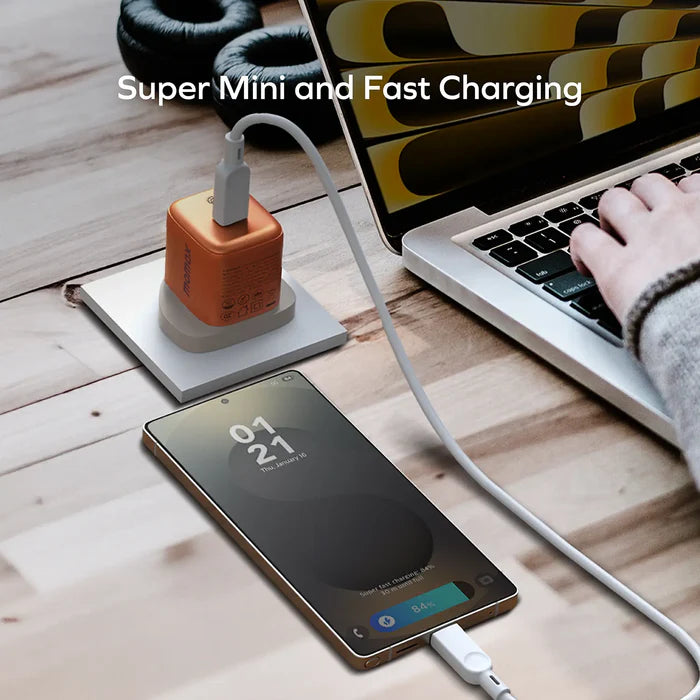 MOMAX 1-CHARGE 45W 1-PORT GAN CHARGER 1X USB-C - ORANGE
