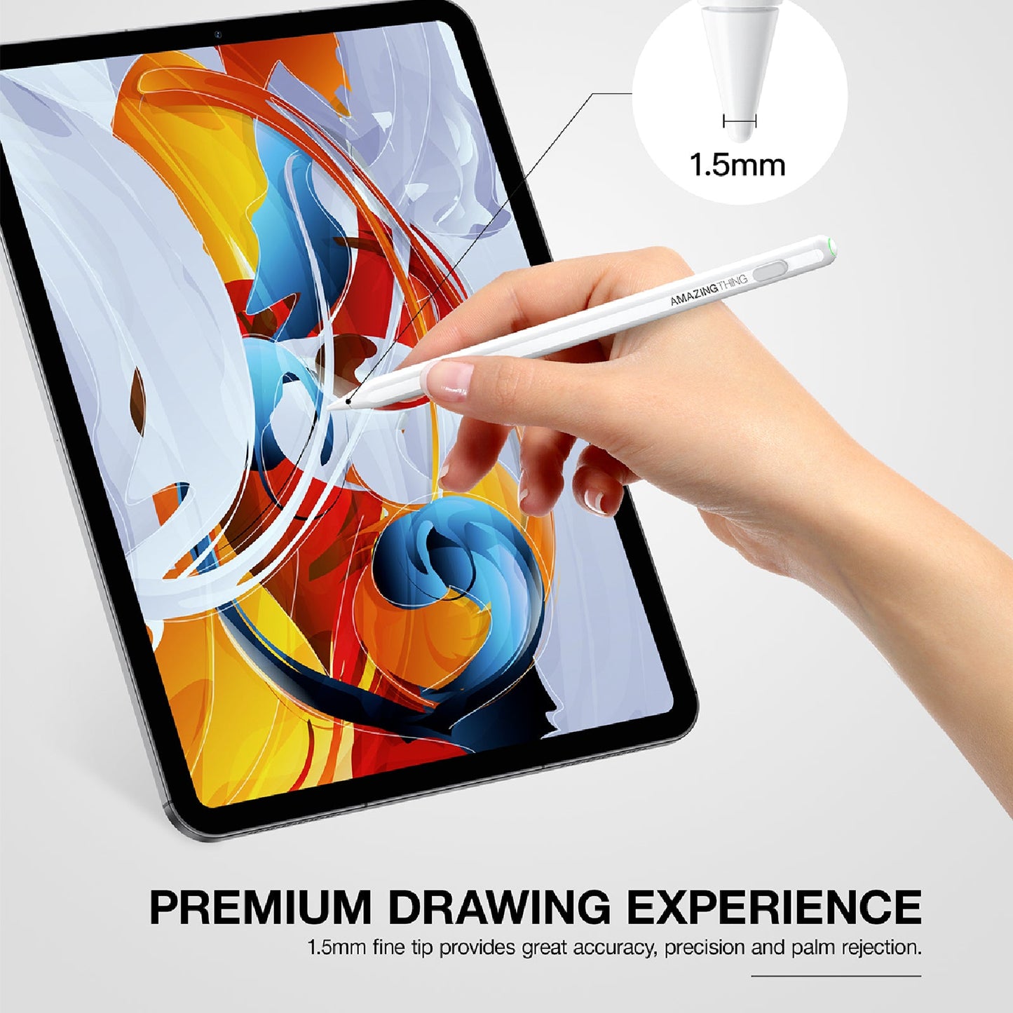 AMAZING THING STYLUS PEN PRO 2 WITH MAGNETIC CHARGING FOR IPAD MINI/PRO/AIR WHITE - ALAMAT