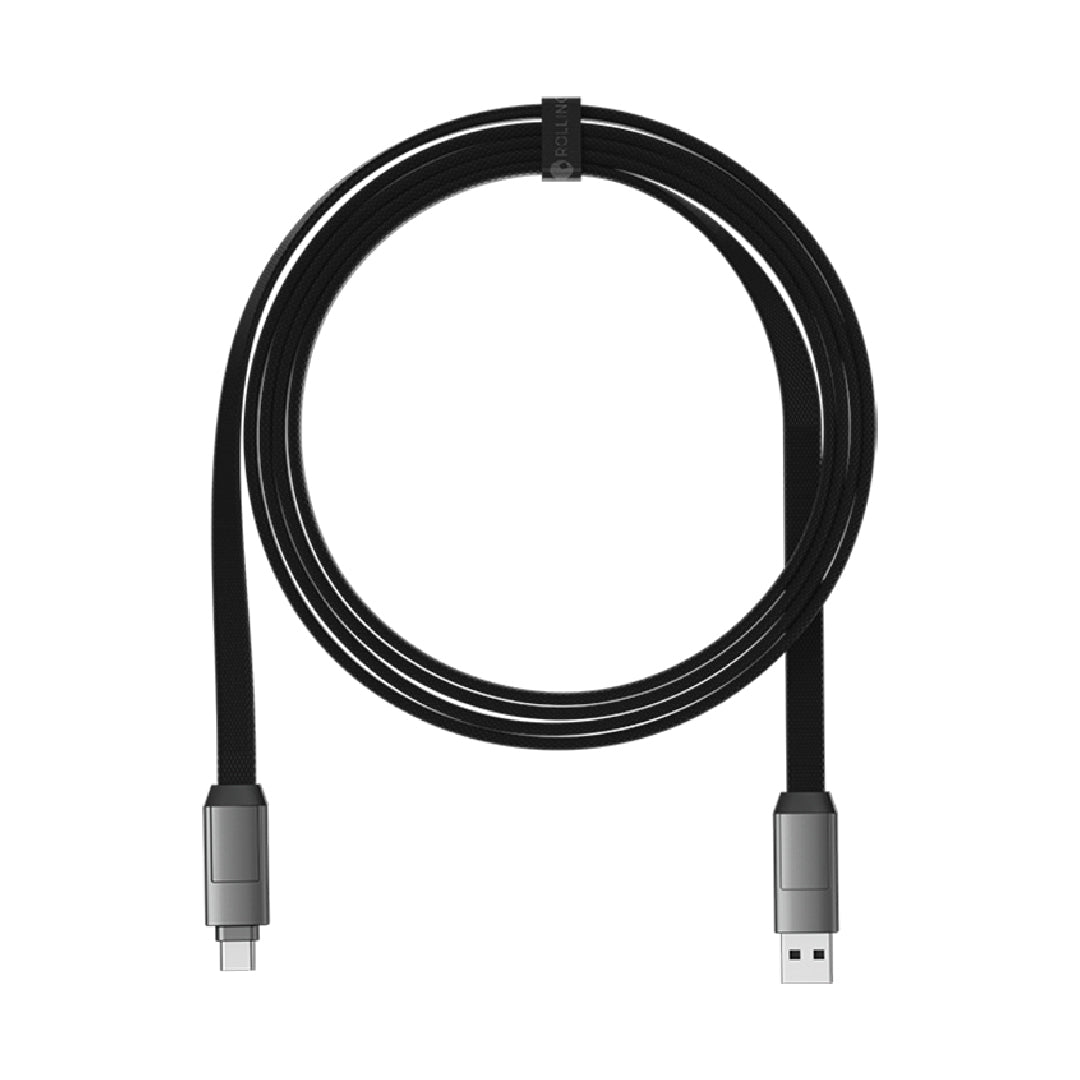Rolling Square InCharge®6 Moon 1.5m 6 in 1 Charging Cable 1.5M Mercury Gray - ALAMAT