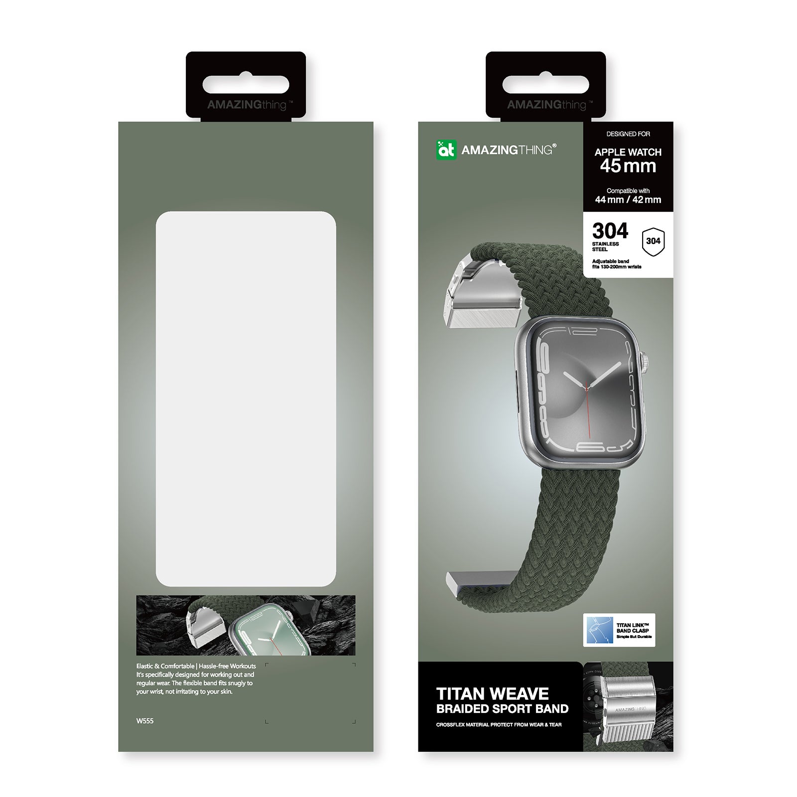 AMAZING THING TITAN WEAVE BAND FOR APPLE WATCH 49/45/44/42MM NEW - ALAMAT