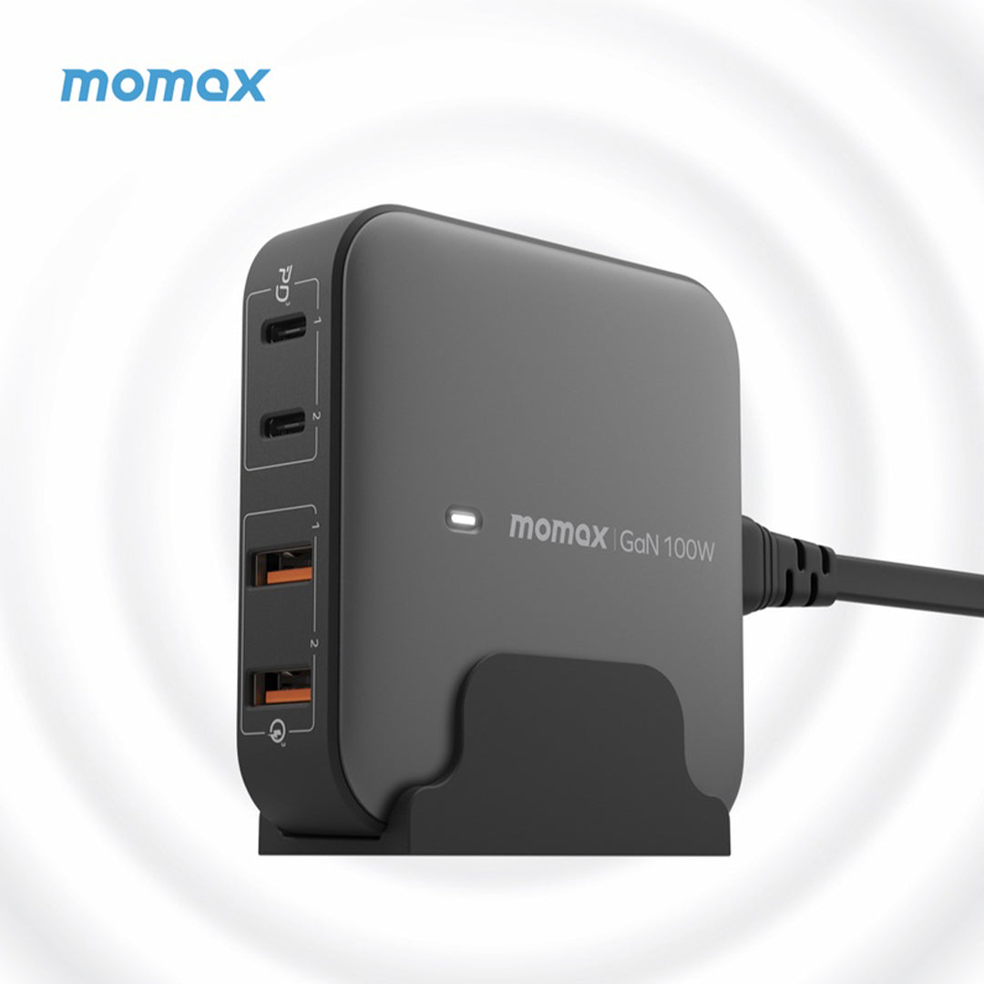 MOMAX ONEPLUG 100W 4 PORT GAN DESKTOP CHARGER - ALAMAT