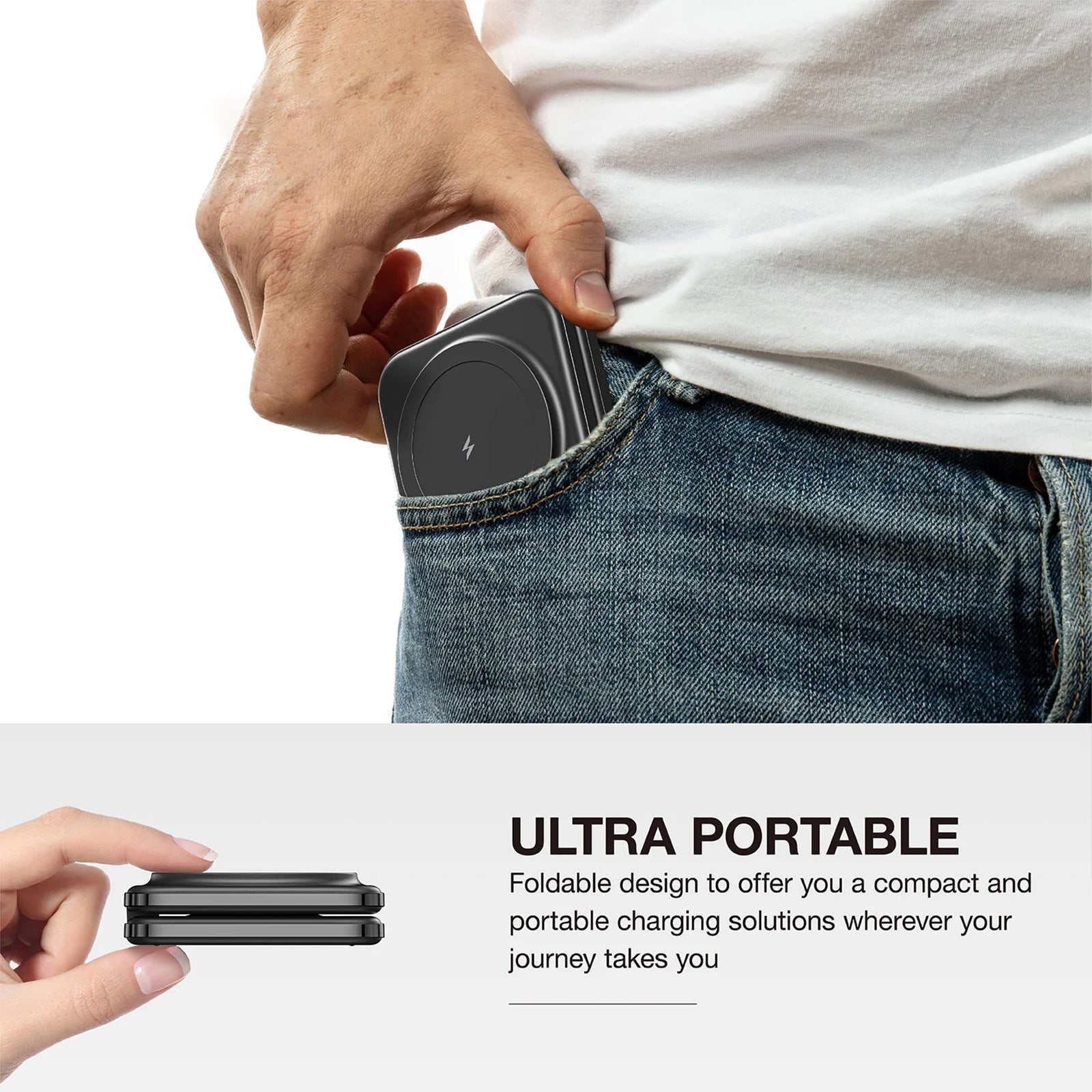 AMAZING THING EXPLORER PRO 3IN1 PD 15W PORTABLE WIRELESS CHARGER WITH 1.2M USB-C TO USB-C CABLE - ALAMAT