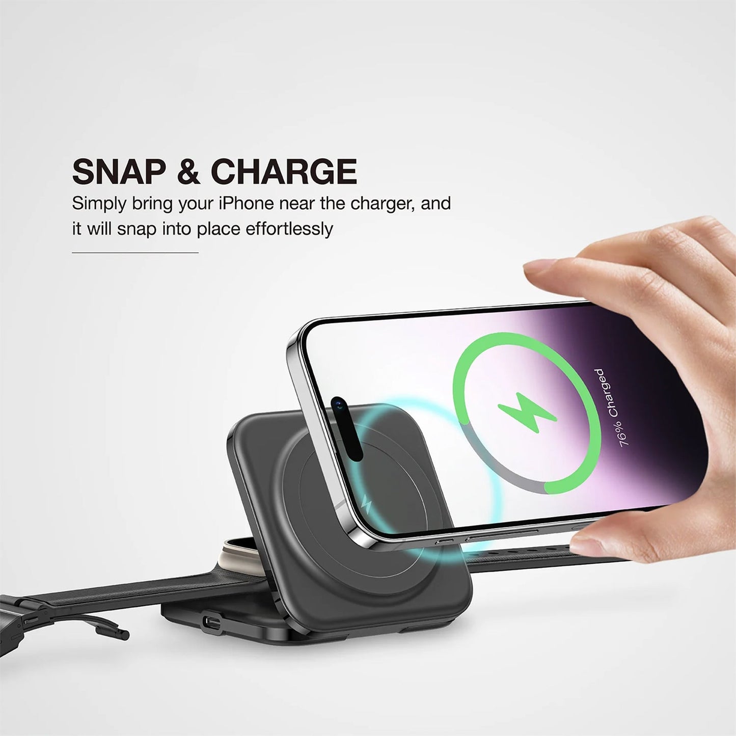 AMAZING THING EXPLORER PRO 3IN1 PD 15W PORTABLE WIRELESS CHARGER WITH 1.2M USB-C TO USB-C CABLE - ALAMAT