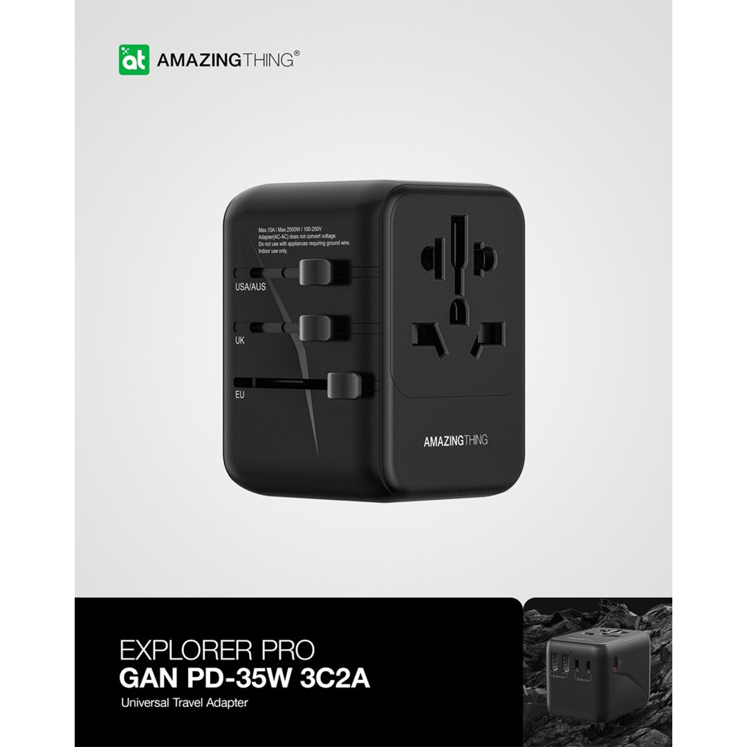 AMAZINGTHING PD35W 2A+3C Travel Adaptor - ALAMAT