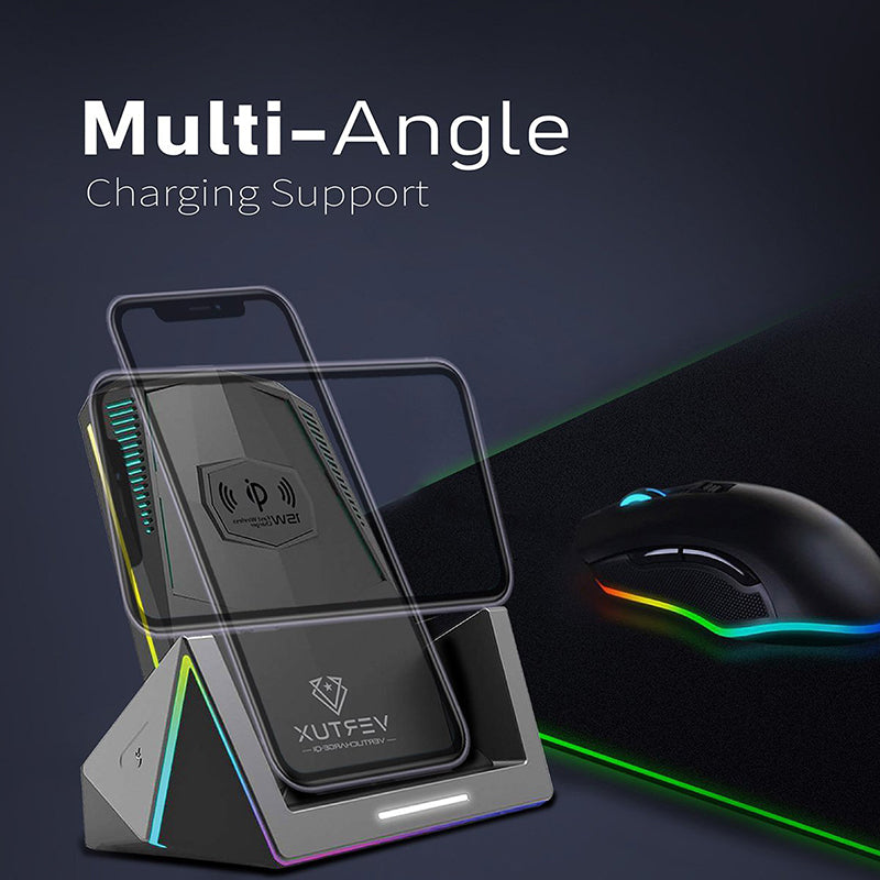 Vertux VertuCharge-Qi 15W Pro-Gaming Wireless Charging Station - ALAMAT