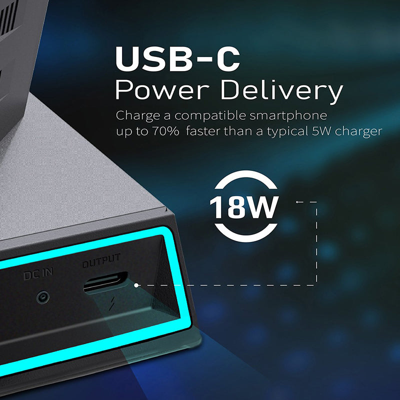 Vertux VertuCharge-Qi 15W Pro-Gaming Wireless Charging Station - ALAMAT