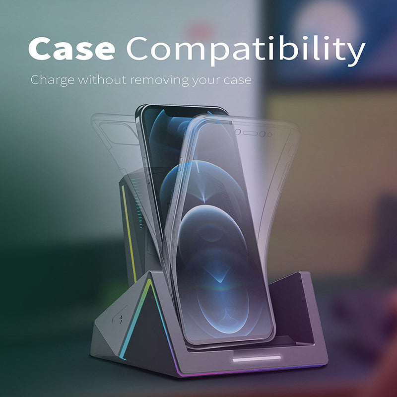 Vertux VertuCharge-Qi 15W Pro-Gaming Wireless Charging Station - ALAMAT