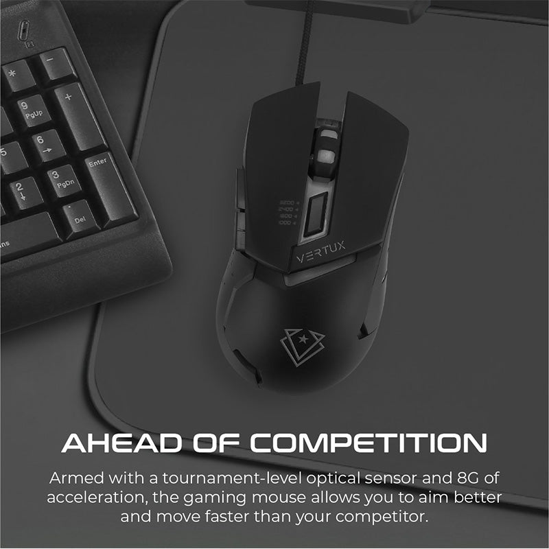 Vertux Dominator Quick Response Ergonomic Gaming Mouse alamat.me