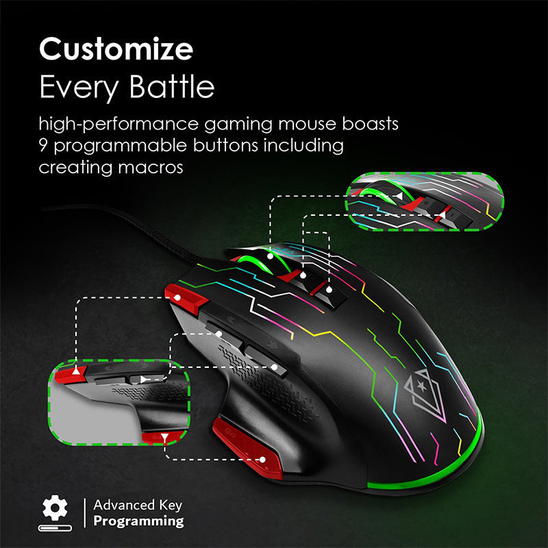 Vertux Kryptonite Quick Performance Wired Gaming Mouse alamat.me