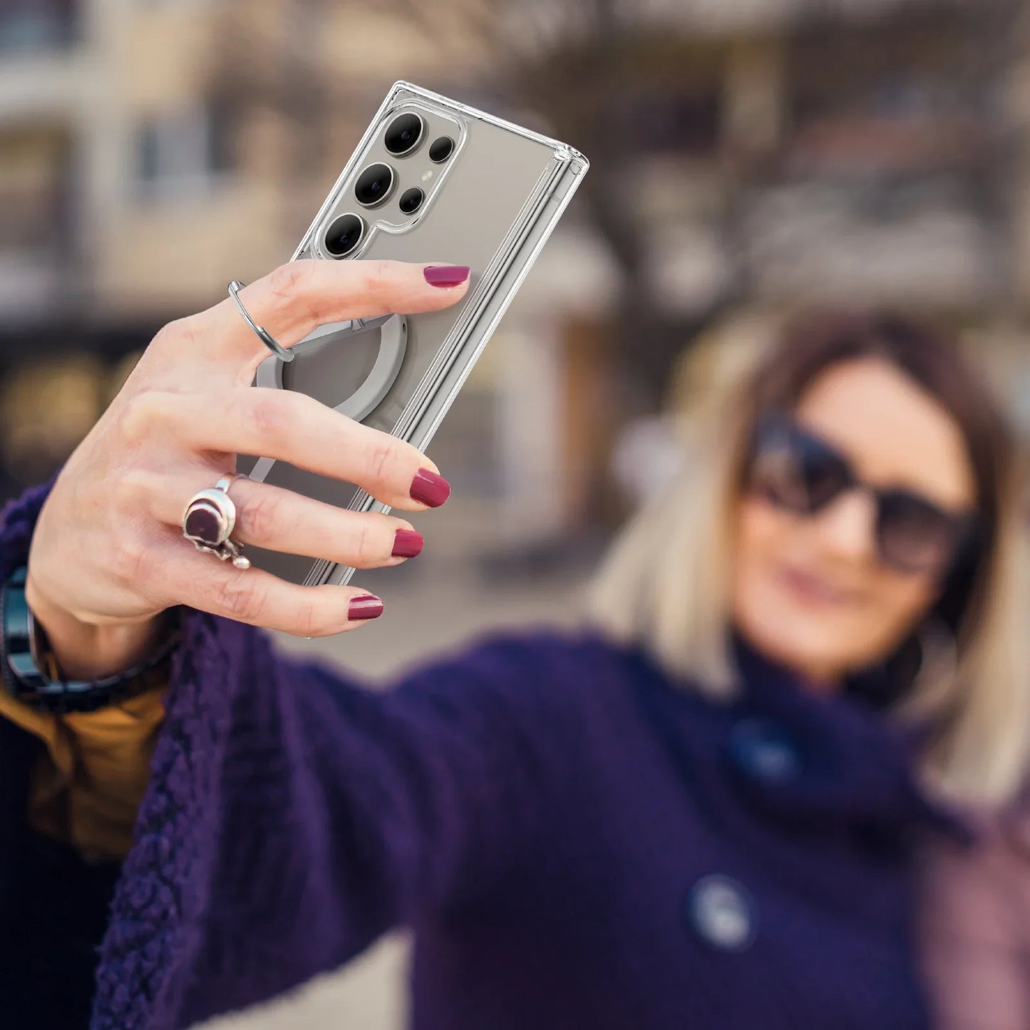 AMAZINGTHING MINIMAL GRIP RING SET CASE FOR SAMSUNG S24 ULTRA - GREY - ALAMAT