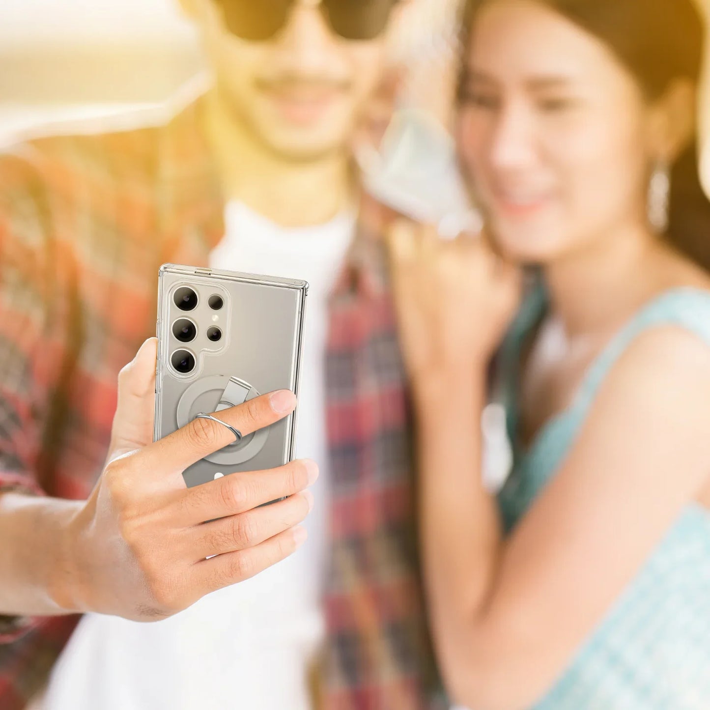 AMAZINGTHING MINIMAL GRIP RING SET CASE FOR SAMSUNG S24 ULTRA - GREY - ALAMAT