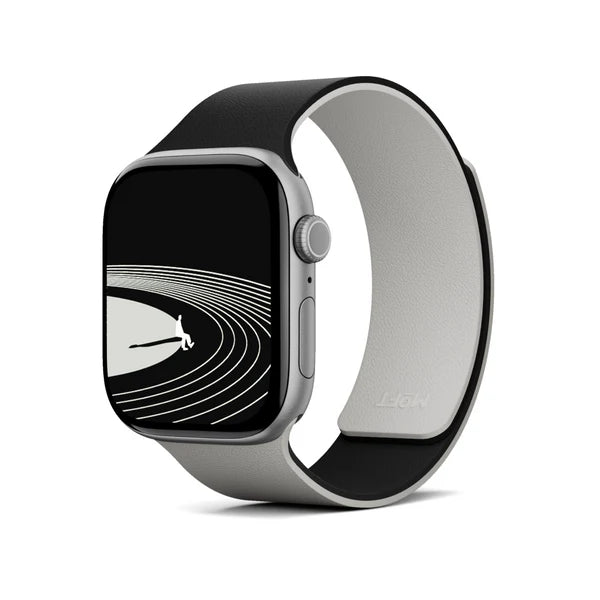 Moft Duo Snap Apple Watch Band Jet Black + Beach White | 42mm