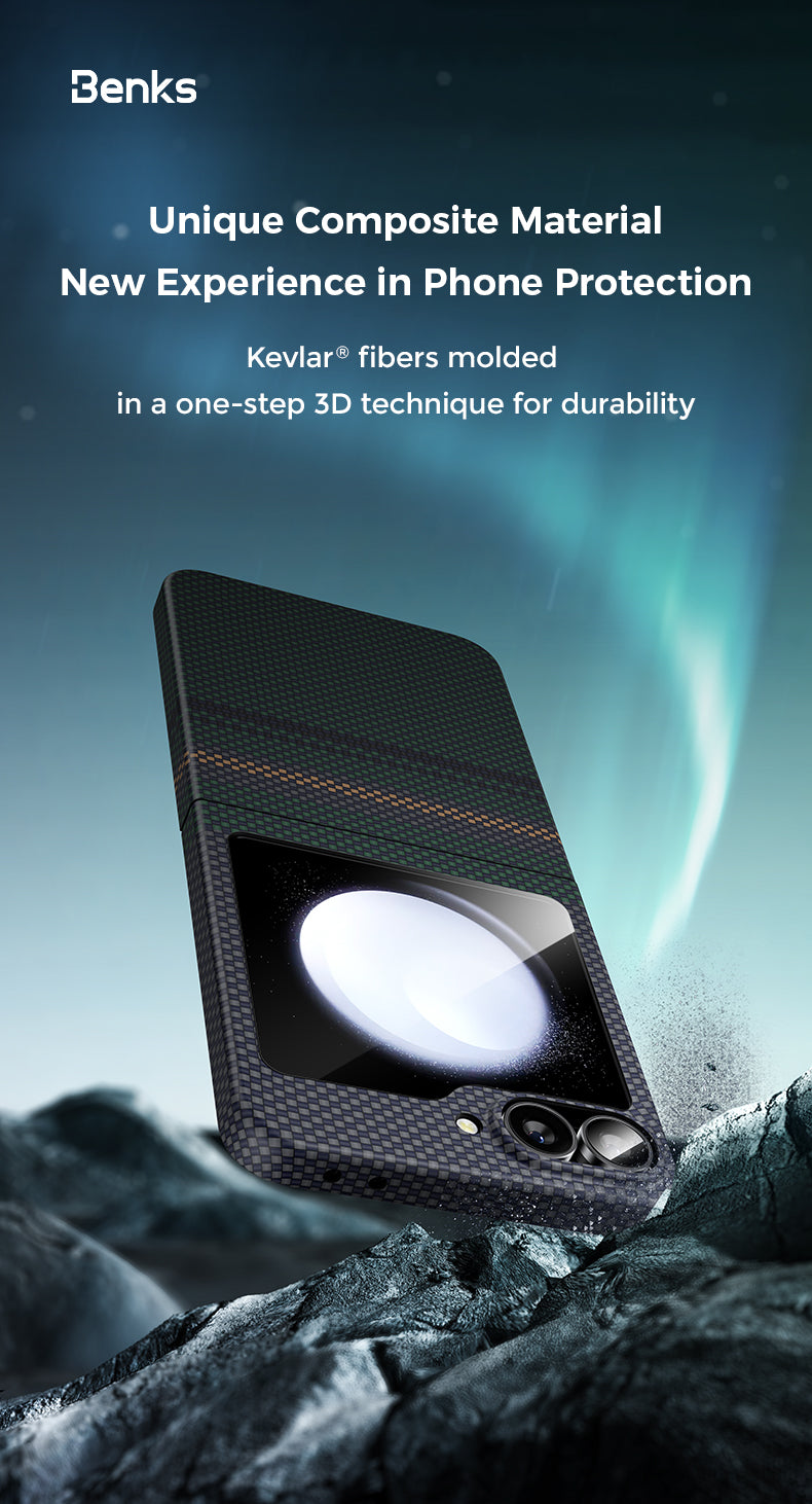 Benks Aurora ArmorAir Case built with Kevlar® for Samsung Z Flip 6 - Best Buy Tech