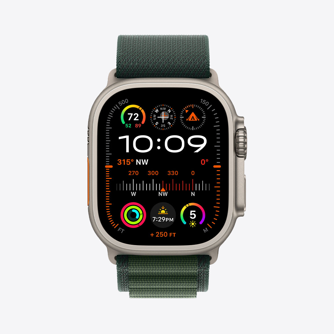 Apple Watch Ultra 2 GPS + Cellular | 49mm | Natural Titanium | Alpine Loop | Green - Best Buy Tech