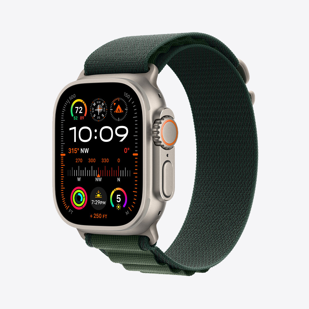 Apple Watch Ultra 2 GPS + Cellular | 49mm | Natural Titanium | Alpine Loop | Green - Best Buy Tech
