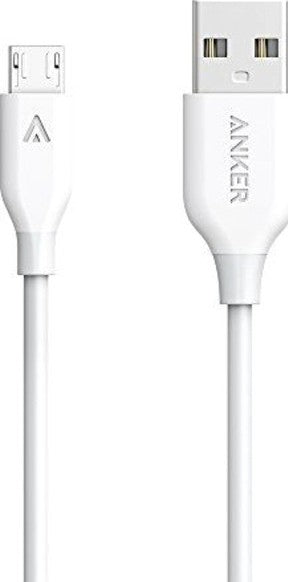ANKER POWERLINE MICRO USB CABLE 3FT(A8132H21)-WHITE - Best Buy Tech