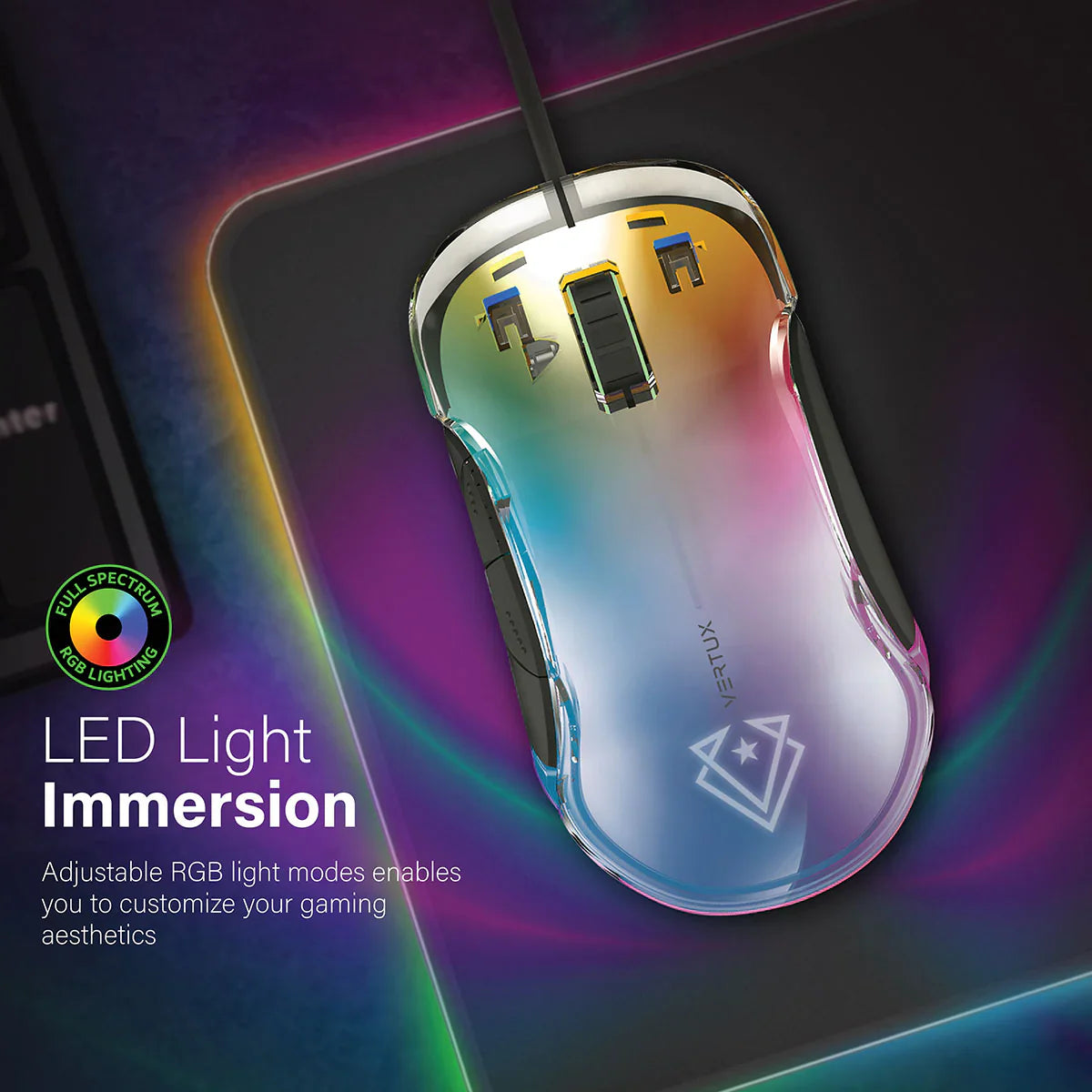 Vertux Phoenix Extreme Performance Professional Gaming LumiFlux Mouse - ALAMAT
