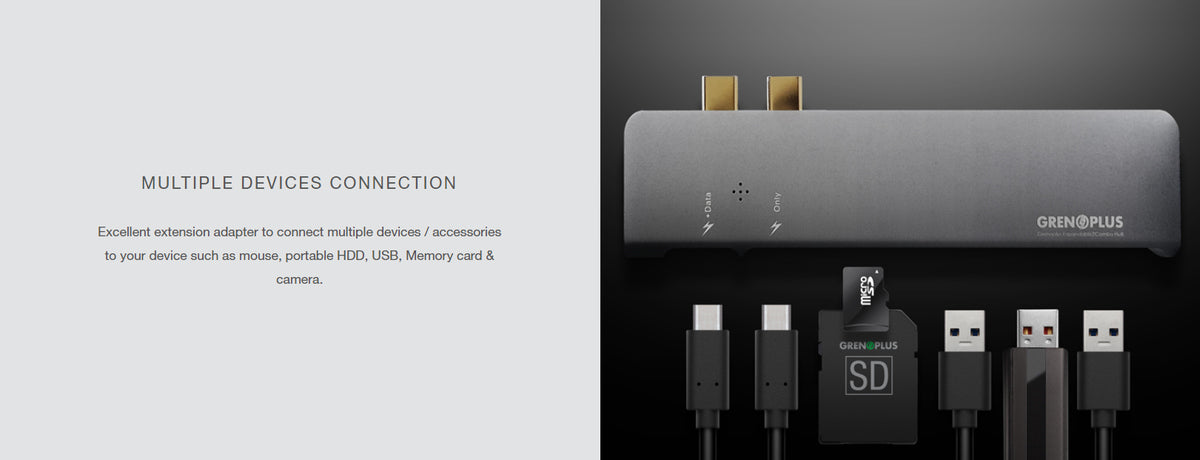 Grenoplus Expandable C 2 Combo Hub 8 in 1 - Best Buy Tech