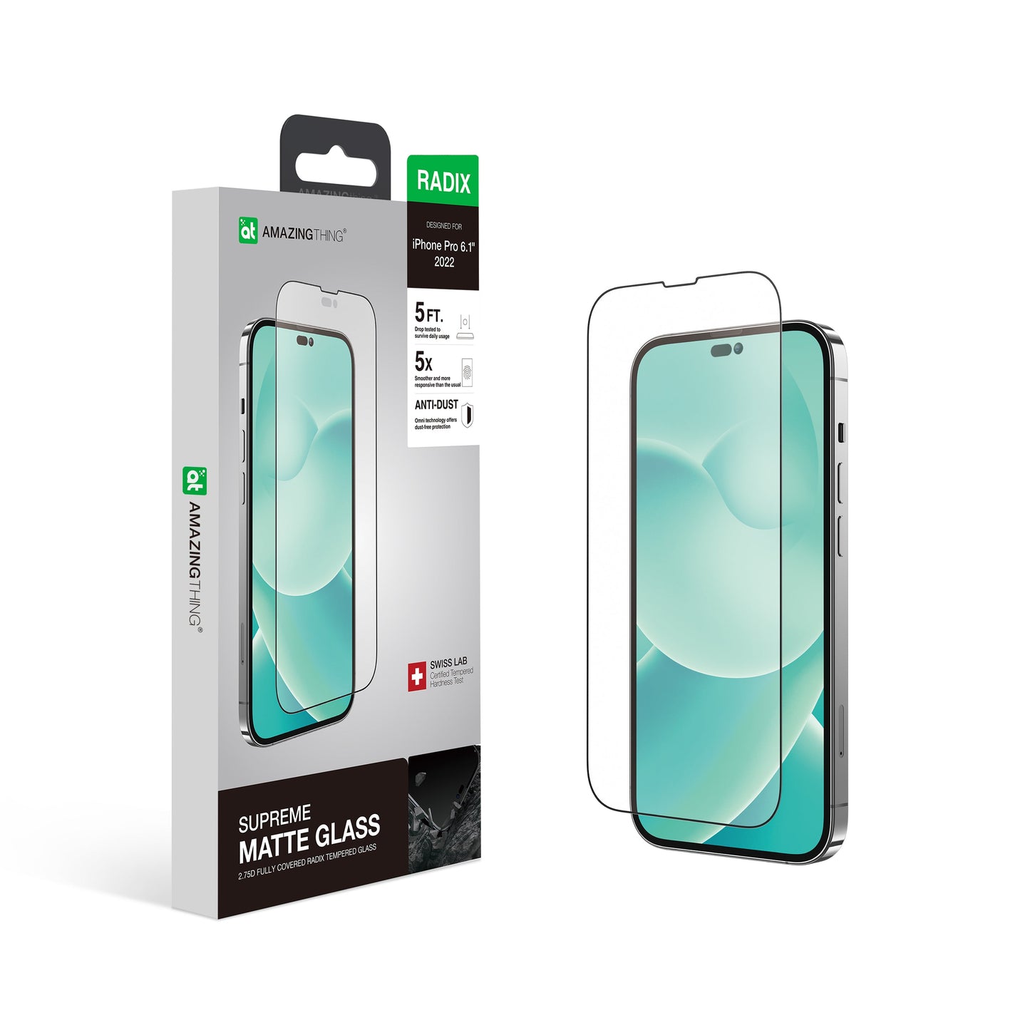 AMAZING THING IPHONE 2022 6.1" PRO 2.75D FULL COVER RADIX GLASS - ALAMAT