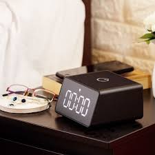 Goui O'Clock - Digital clock + ultra fast wireless charger 10w + speaker 5w - Black - Best Buy Tech
