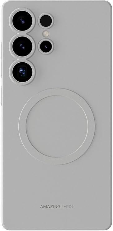 Amazingthing Minimal AIR for Samsung Galaxy S25 ULTRA Case Cover compatible with MagSafe - Titanium Grey