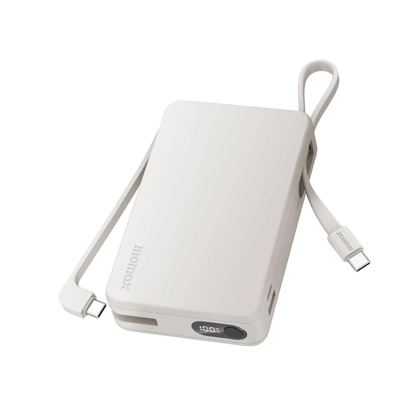 Momax 1-Power Vital+ Power Bank 10000mAh With 2 Built-In USB-C Cables
