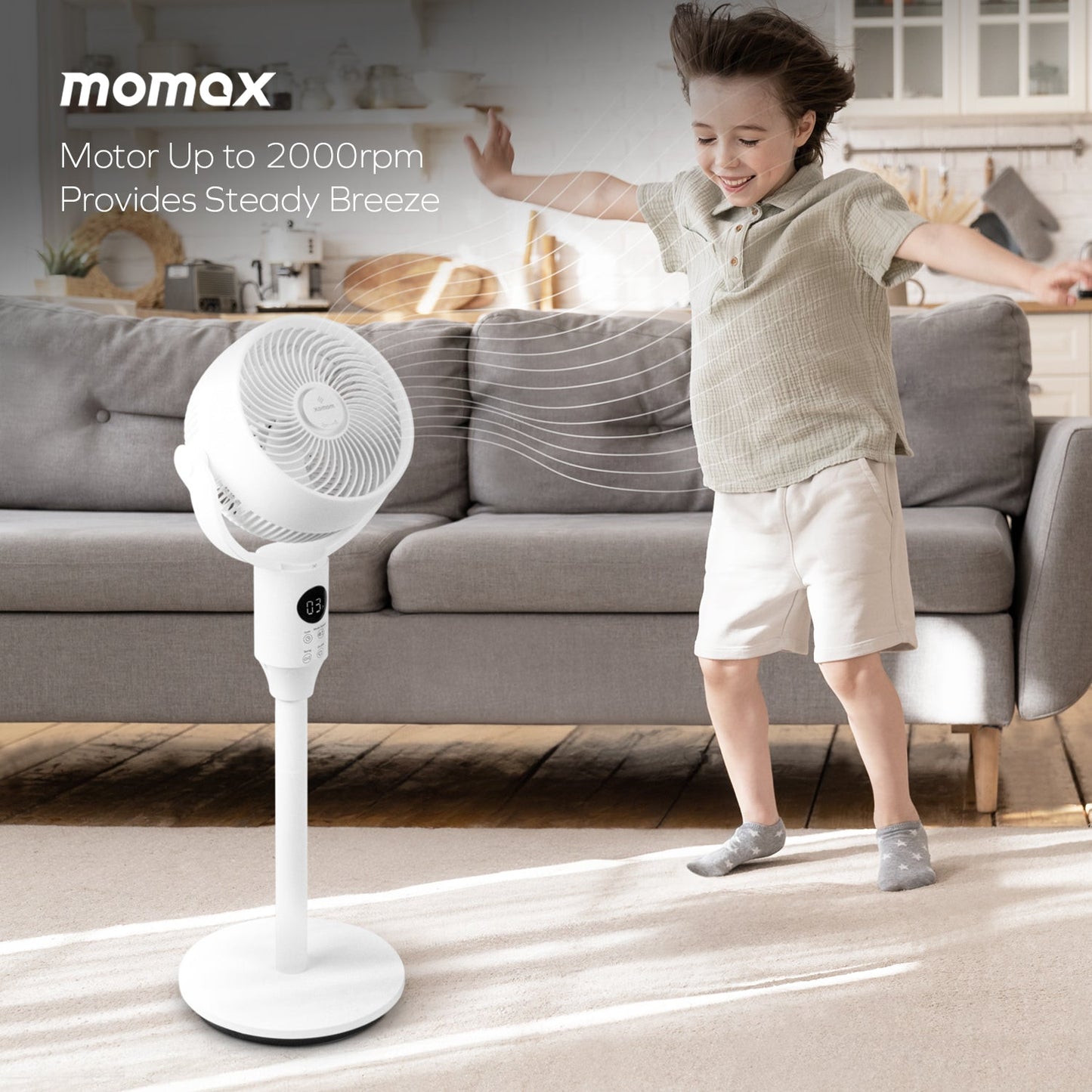مروحة برجية ثلاثية الأبعاد لتوزيع الهواء من MOMAX AIROMA TOWER (IF17)