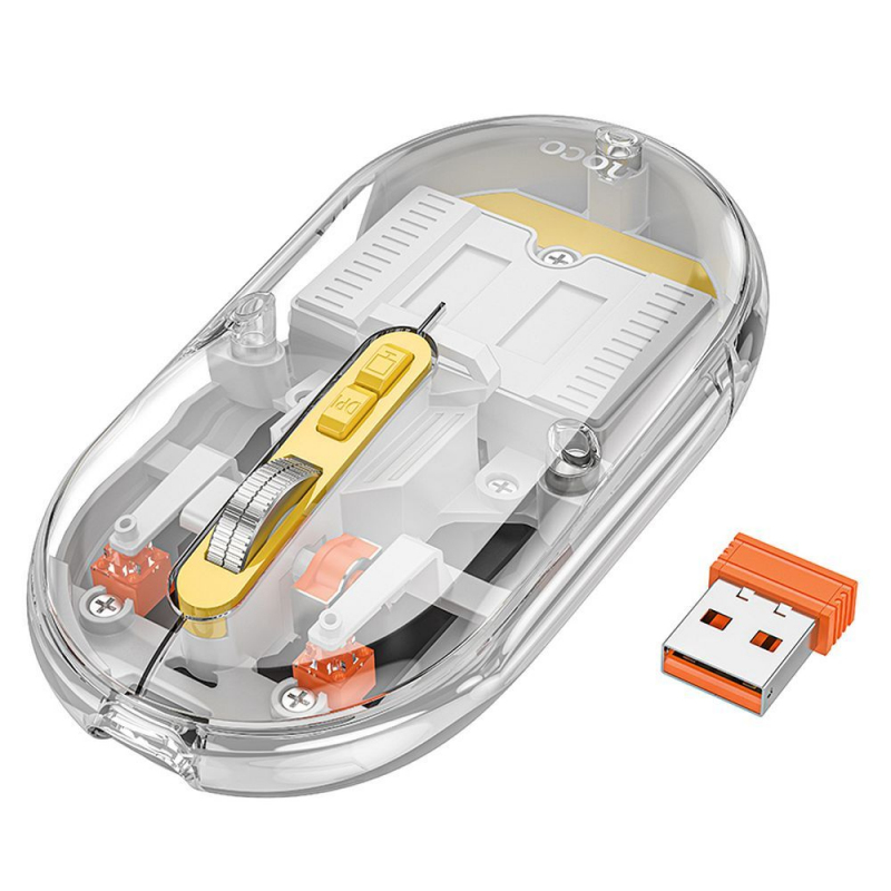 Hoco Magnetic Transparent Cover Silent Button Wireless Mouse