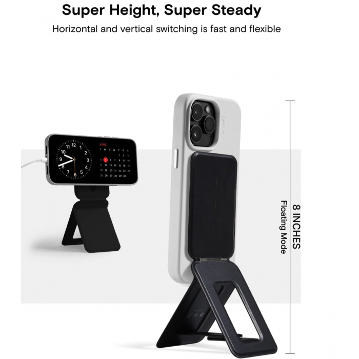 Moft Snap MOVAS Invisibal Phone Tripod Stand and Wallet Black