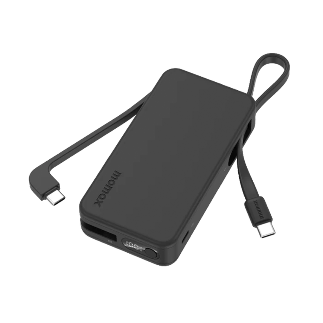 MOMAX 1 – Power Bank Vital 10000mAh with 2 Cables (USB-C, 30W)