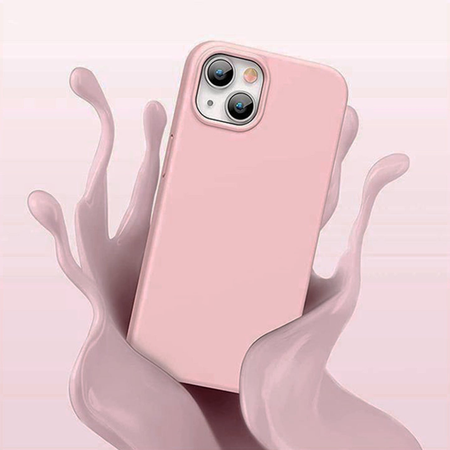 UGREEN Silky Silicone Protective Case for iPhone 13 - Light Pink - ALAMAT