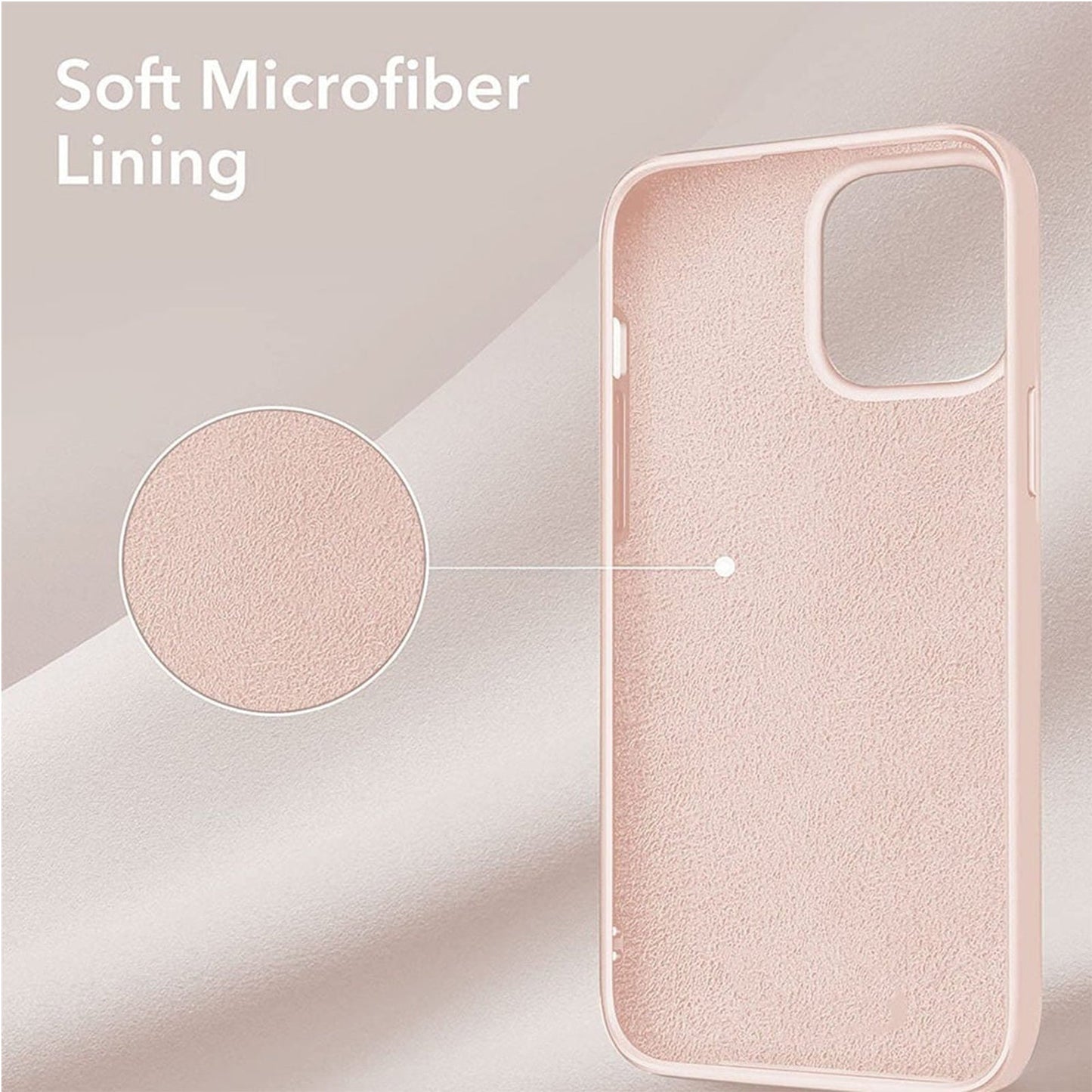 UGREEN Silky Silicone Protective Case for iPhone 13 - Light Pink - ALAMAT