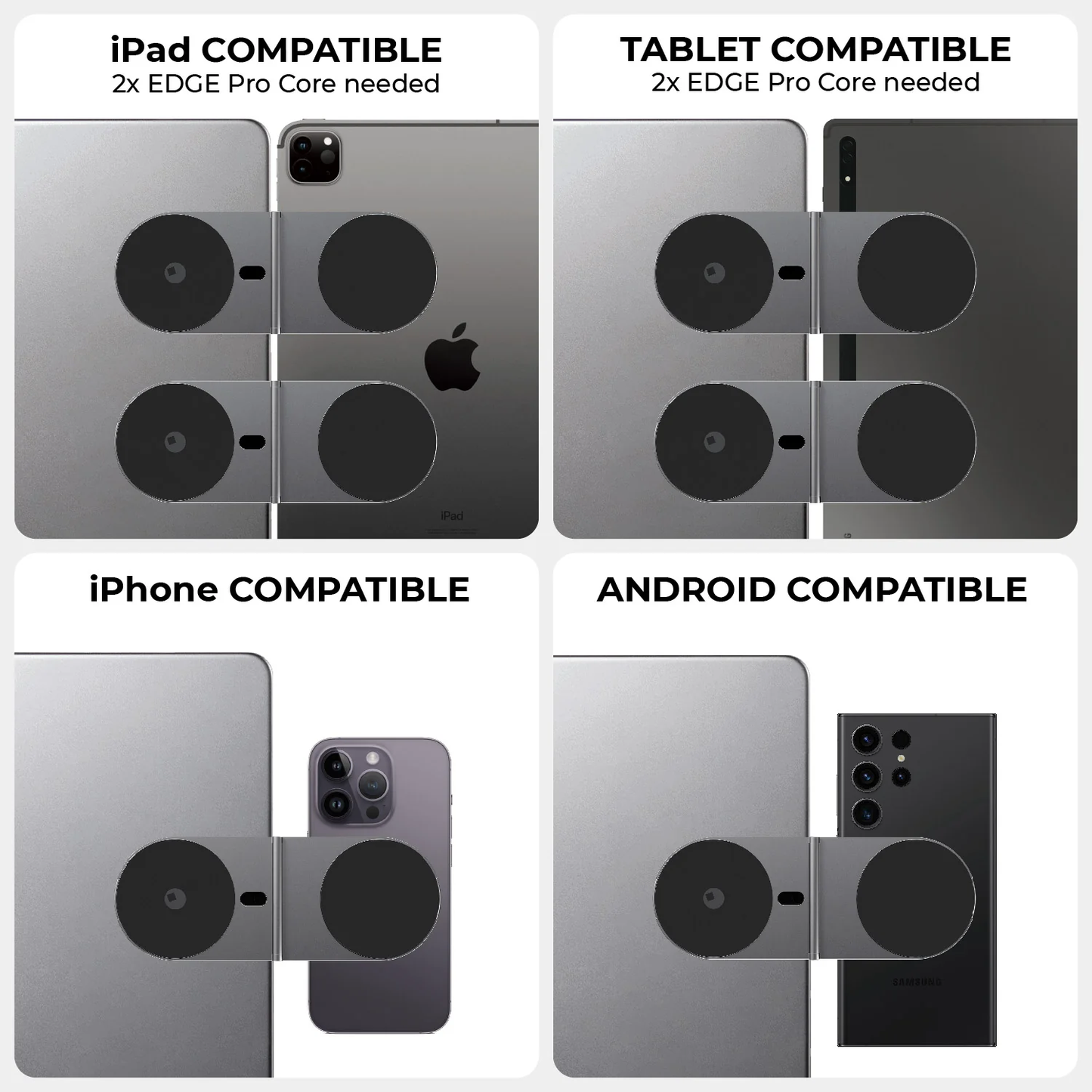 EDGE® Pro Full Kit - Gray - Productivity MagSafe modular kit for phones, tablets and laptops - ALAMAT