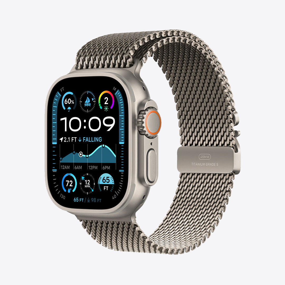 Apple Watch Ultra 2 GPS + Cellular | 49mm Natural Titanium | Milanese Loop | Natural - Best Buy Tech