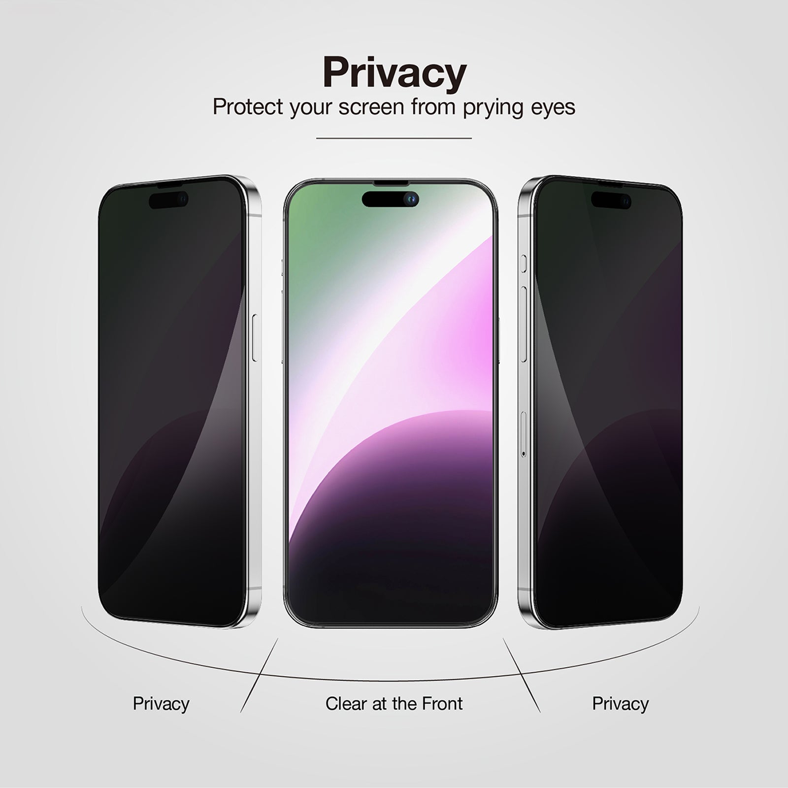 AMAZING THING IPHONE 15 SERIES 2023 2.75D FULLY COVERED RADIX PRIVACY GLASS SCREEN PROTECTOR - ALAMAT
