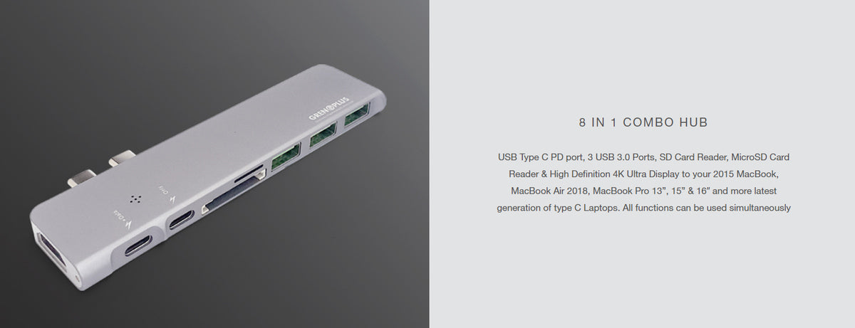 Grenoplus Expandable C 2 Combo Hub 8 in 1 - Best Buy Tech