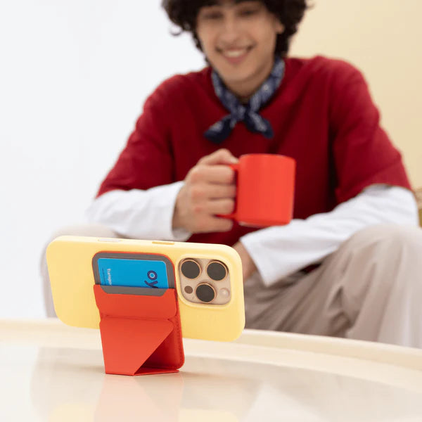 MOFT Snap-On Phone Stand & Wallet mini MagSafe Compatible - ORANGE