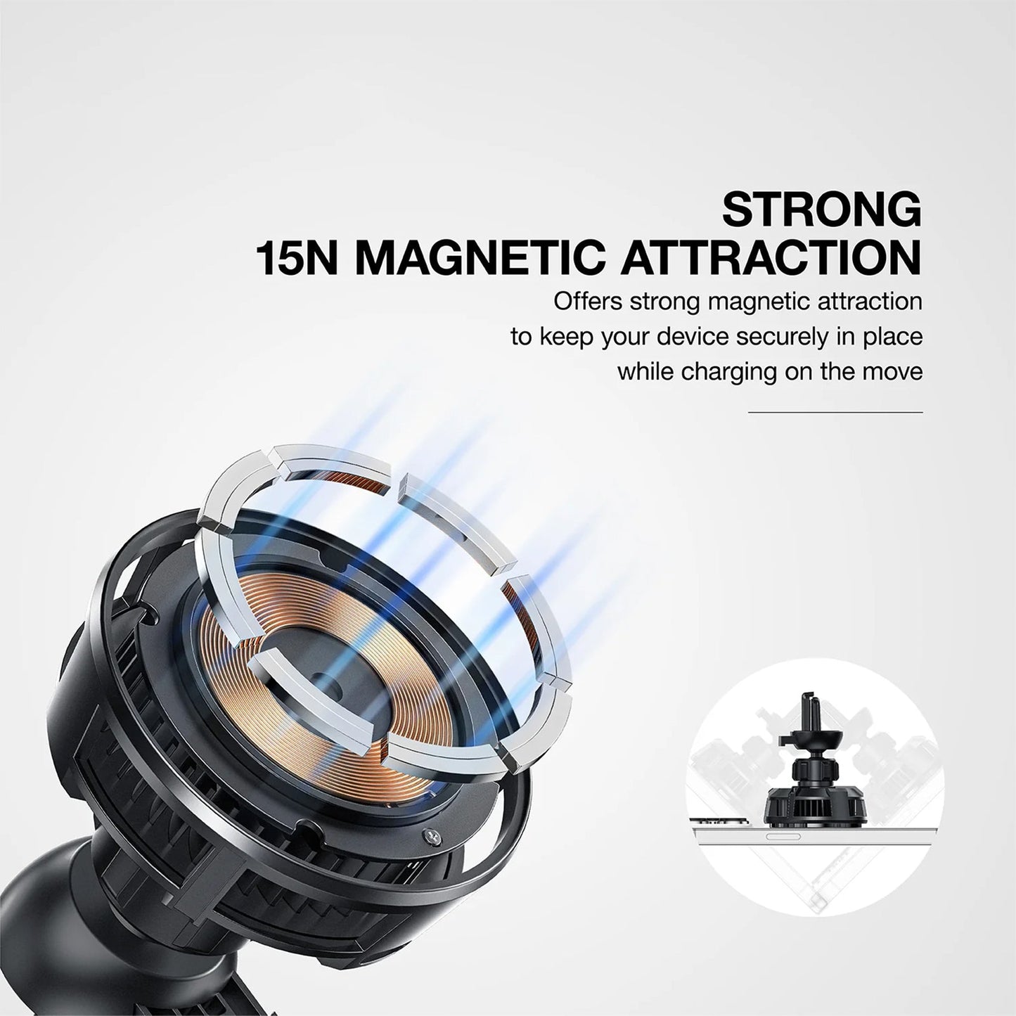 AMAZING THING THERMO-COOLING MAG 15W CAR MOUNT WITH 1.2M USB-C TO USB-C CABLE - ALAMAT