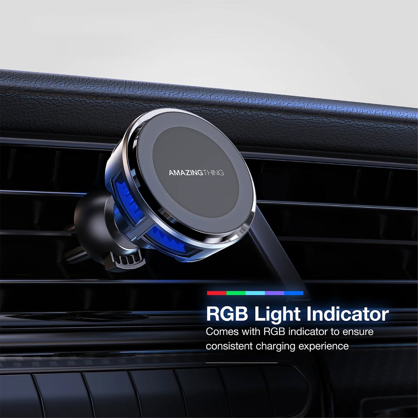 AMAZING THING THERMO-COOLING MAG 15W CAR MOUNT WITH 1.2M USB-C TO USB-C CABLE - ALAMAT