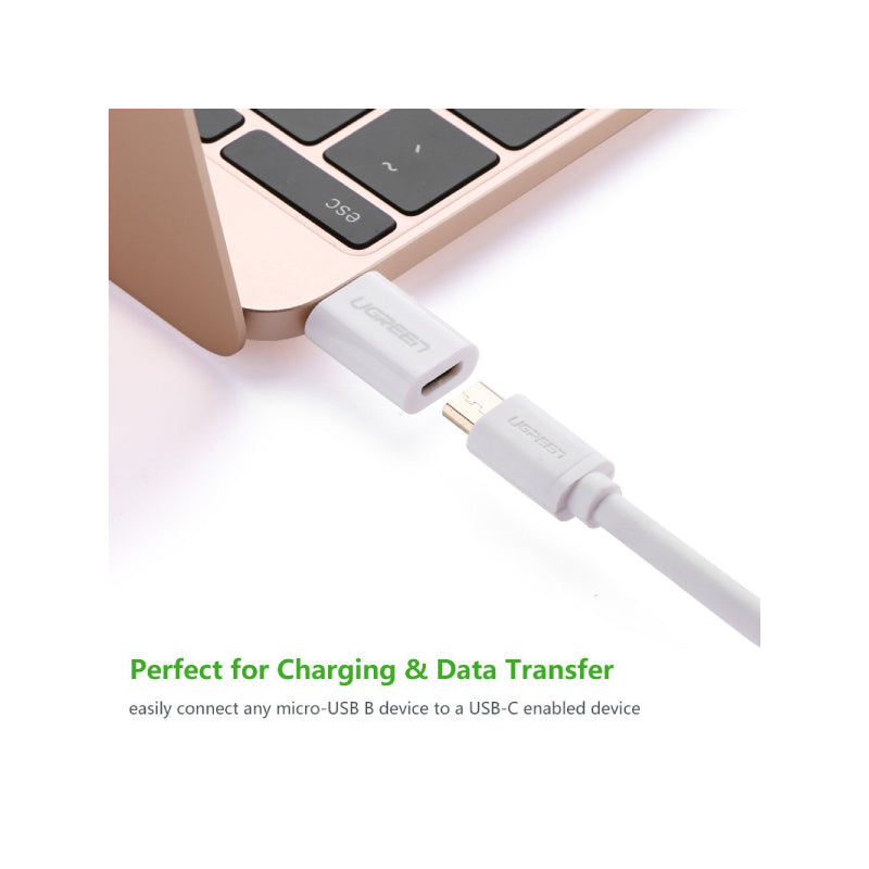 Ugreen Usb-C 3.1 To Micro Usb Adapter Abs Case - White - ALAMAT