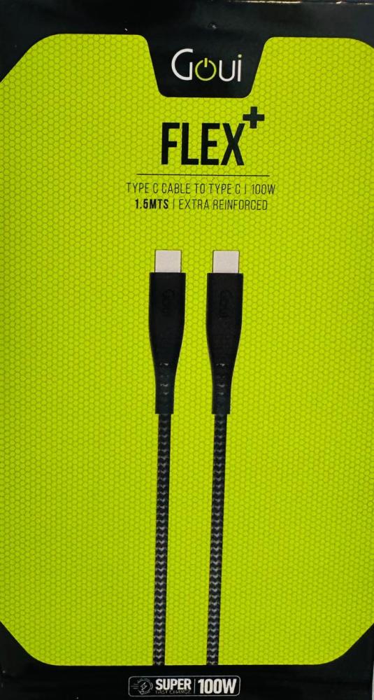 Goui Flex C to C - Cable 1mt / 60W - White / Dark Blue - Best Buy Tech