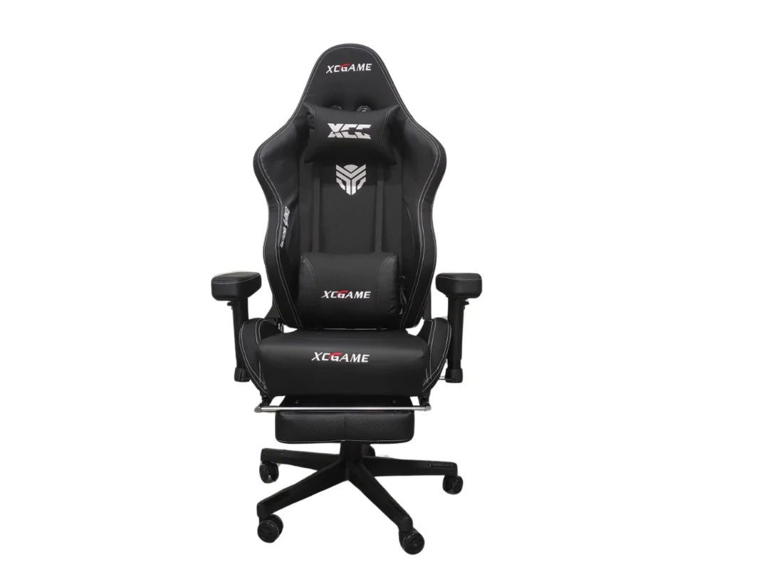 XC-Game Gaming Chair with Footrest Black-White