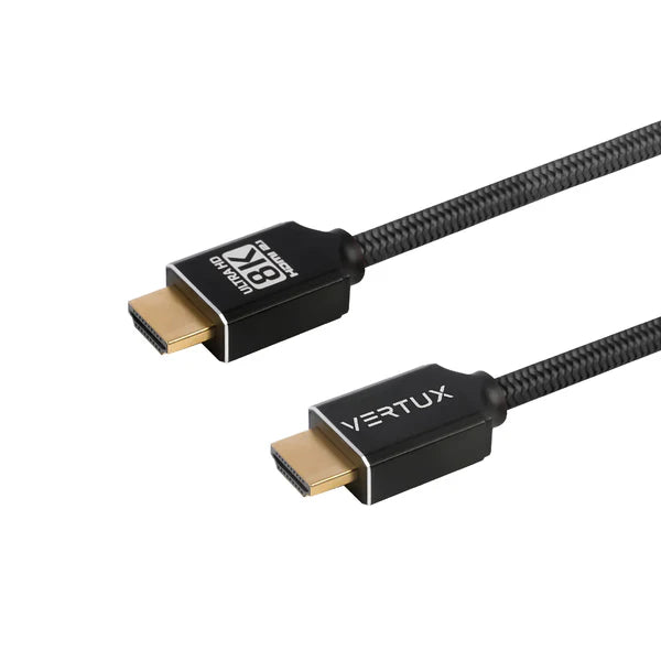 VERTUX 8K NYLON BRAIDED HIGH DEFINITION HDMI 2.1 CABLE 3M BK VERTUX 8K NYLON BRAIDED HIGH DEFINITION HDMI 2.1 CABLE 3M BK