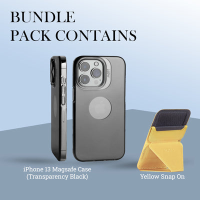 BUNDLE DEAL OF MOFT IPHONE 13 MAGSAFE CASE & YELLOW SNAP ON - ALAMAT